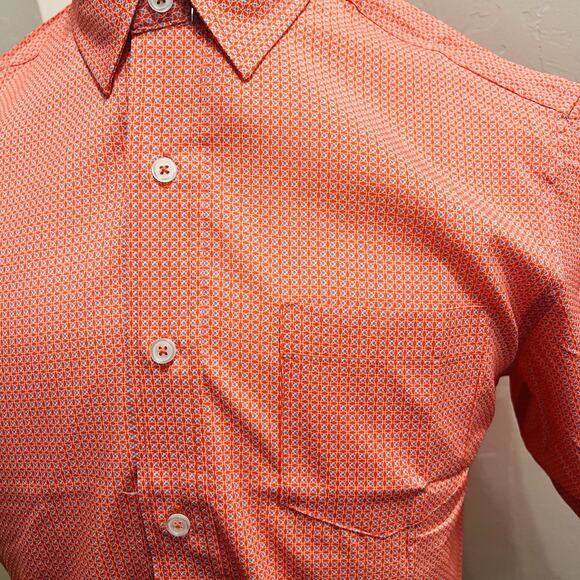Nick Graham Everywhere Shirt Men’s S Orange Blue Stretch Modern Fit NWOT - Picture 2 of 6
